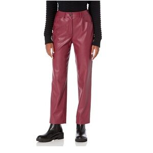 P98 -NWT The Drop Jack Vegan Leather High Waisted Straight Leg Pant - Size: 30